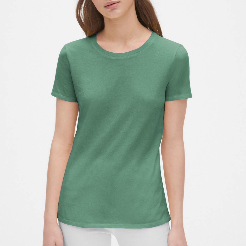 Áo thun nữ phông trơn Casual 1st cổ tròn tay ngắn cộc, 100% cotton thoáng mát, thích hợp đi làm, đi chơi, du lịch