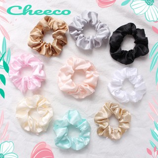 Dây cột tóc vải Scrunchies satin lụa đủ màu
