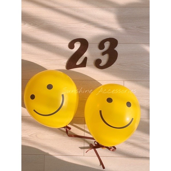 Set 5 bóng mặt cười trang trí sinh nhật Hàn quốc