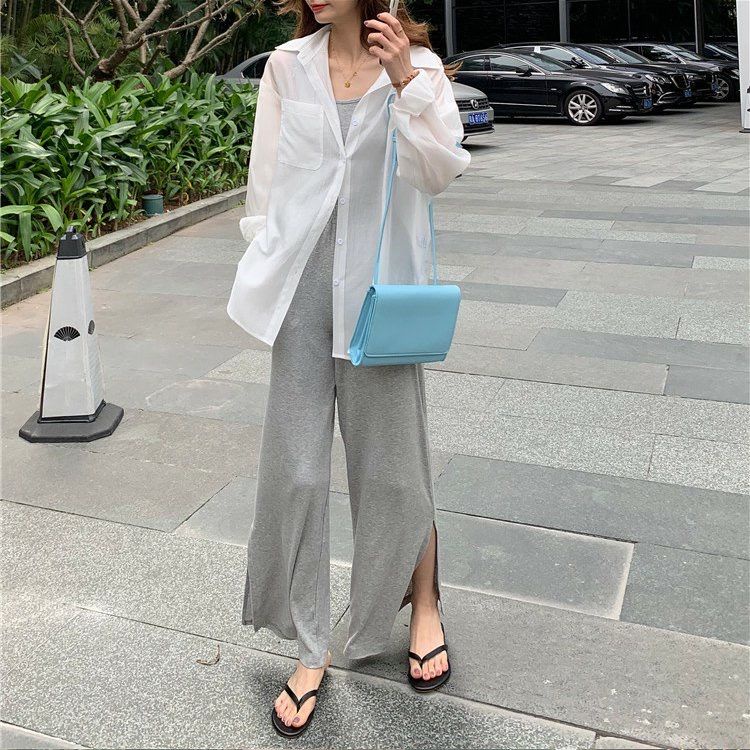 Áo Sơ Mi Tay Dài Mỏng Chống Nắng Thời Trang Mùa Hè Dễ Phối Đồ Cho Nữ