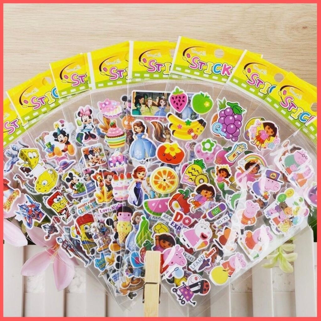 Hình Dán Sticker 3D Nổi Cho Bé, Nhiều Hình Đa Dạng Siêu Đáng Yêu Và Ngộ Nghĩnh