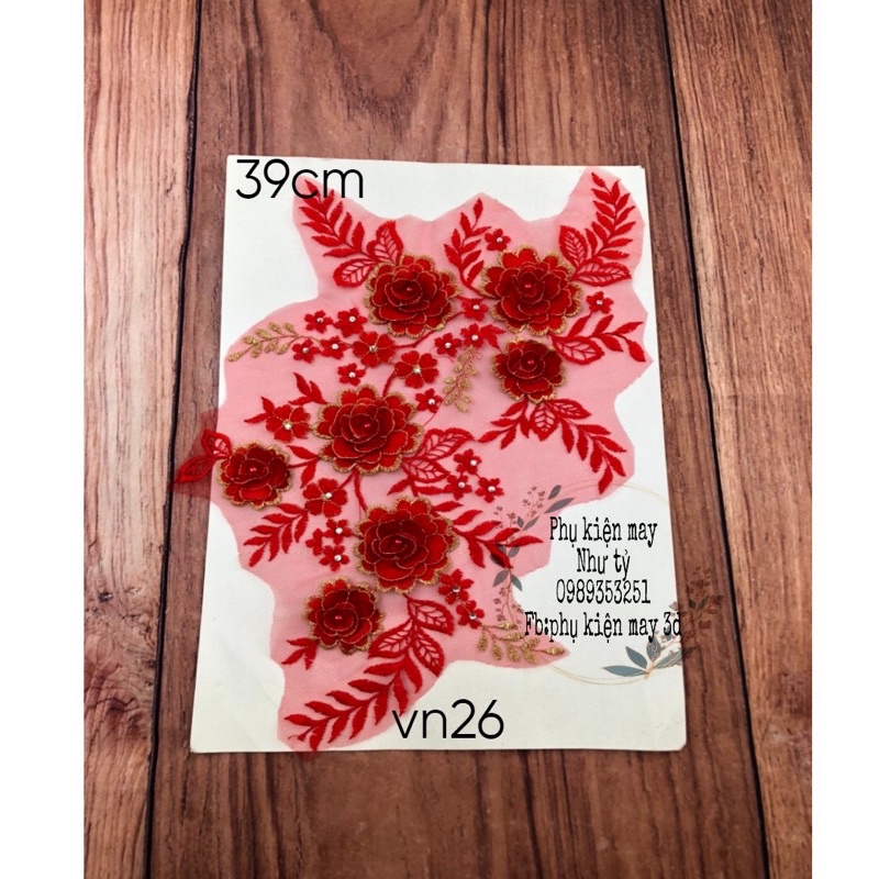 ren chỉ thêu hoa xinh xắn 39cm
