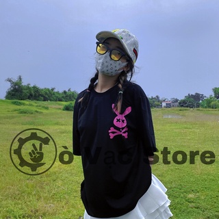 Áo Thun Oversize In Hình Thỏ Bad Rabit  Tay Lỡ Fom Rộng Phong Cách Trẻ Trung Năng Động