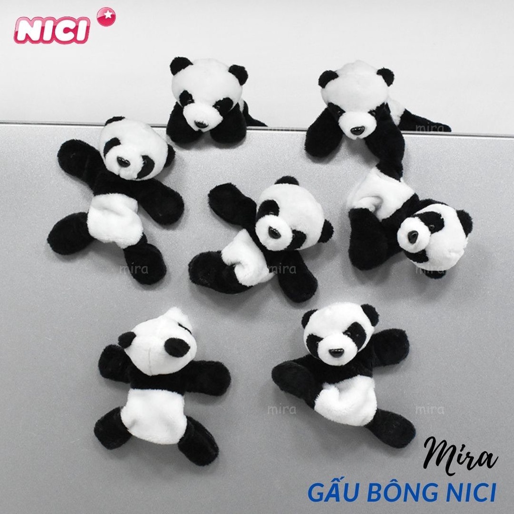 Gấu Bông Có 4 Chân Nam Châm, Hít Dính Tủ Lạnh Thú Nhồi Bông Thương hiệu NICI Quà Sinh Nhật 10cm MIRA-GB28017