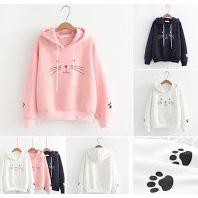 ÁO HOODIE NÓN UNISEX NAM NỮ MẶT MÈO