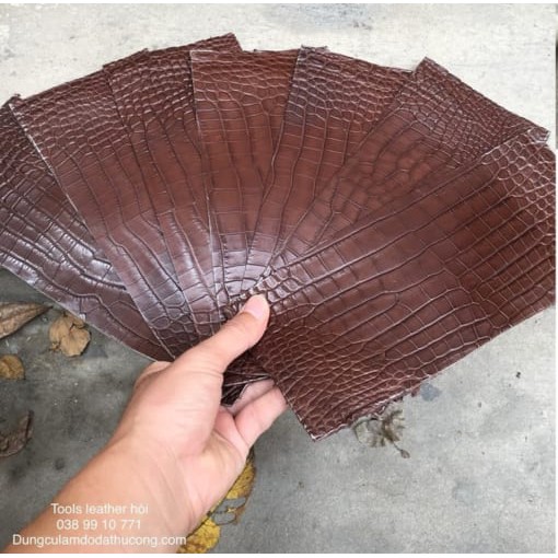 Phôi ví nam da cá sấu làm đồ da handmade