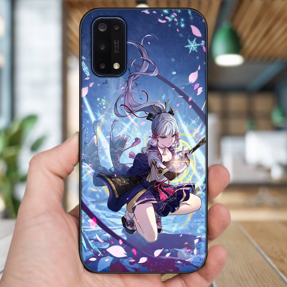 Ốp lưng Realme 7 Pro viền đen in hình Ayaka Genshin Impact