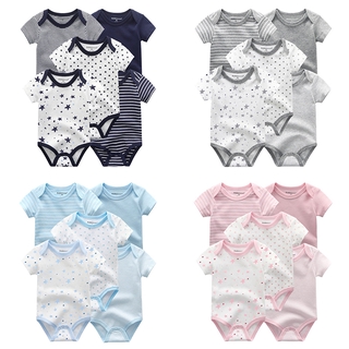 Set 5 bộ đồ 100% cotton 100% thiết kế dễ thương cho bé sơ sinh 0-12 tháng