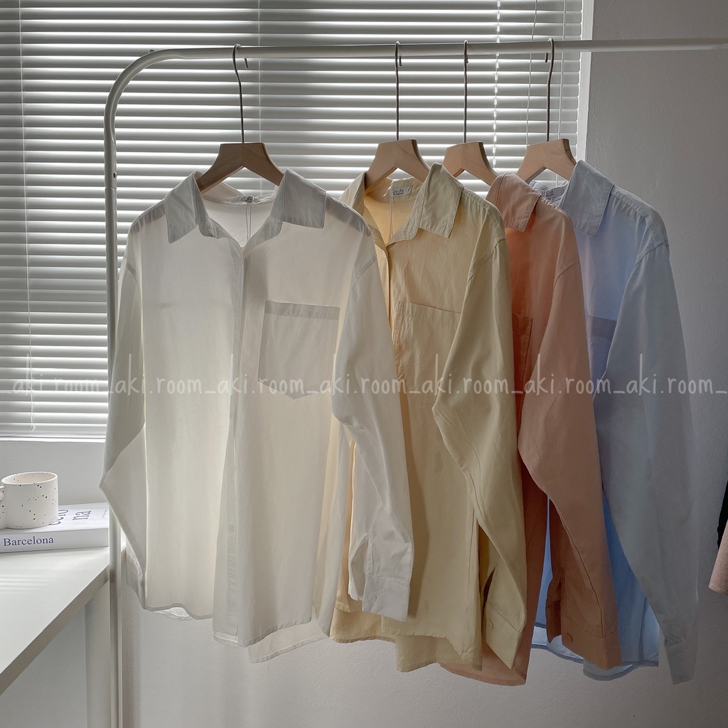 Áo sơ mi thô mềm túi ngực trái Jojo 9063 form vừa