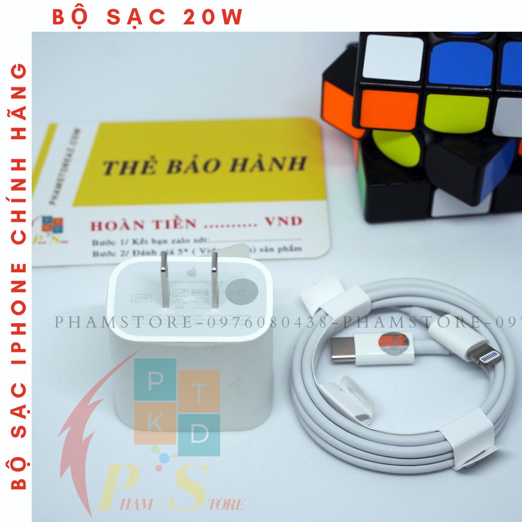 Bộ Sạc Nhanh IP 18w - 20w Zin 100% Cho IP X, XS Max, 11,11 Pro max, 12, 12 Pro max Bảo Hành Lâu