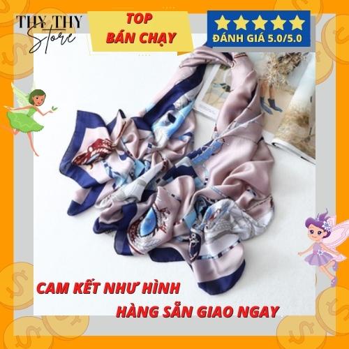 Khăn lụa dài quàng cổ NGỰA HỒNG RUỐC cao cấp lụa ThyThy 90x180cm-D1HVX, choàng tắm đi biển, làm áo kiểu, khoác áo dài