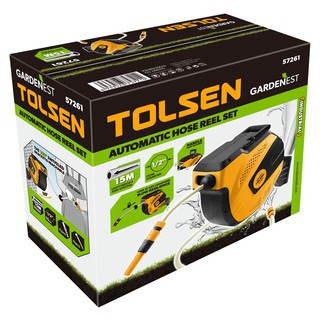 Rulo cuộn ống nước tự động loại 1/2 inch x 15M Tolsen 57261