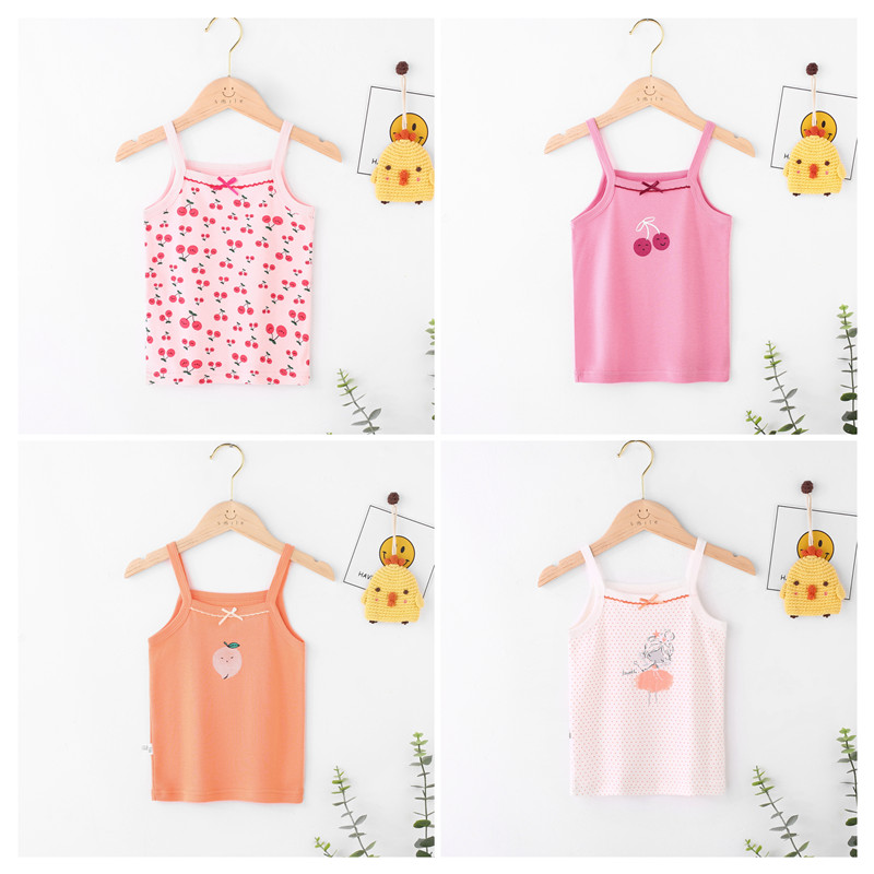 Áo Hai Dây Cotton Thời Trang Mùa Hè Cho Bé Gái 100-160cm