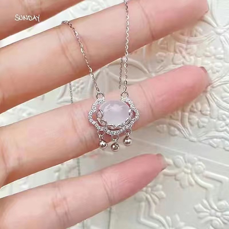 Vòng cổ Mạ Bạc Đính Đá Lấp Lánh Sang Trọng