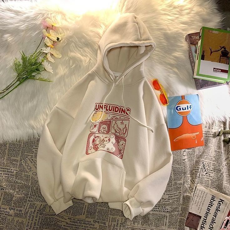 Áo khoác hoodie dáng rộng thiết kế trẻ trung cho các cặp đôi