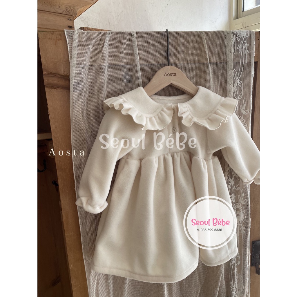 Váy cổ bèo Aosta Princess dress điệu đà cho bé made in Korea