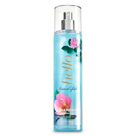 [Full Size] Xịt thơm Có nhũ Bath and Body Works Hello Beautiful Diamond Shimmer Mist