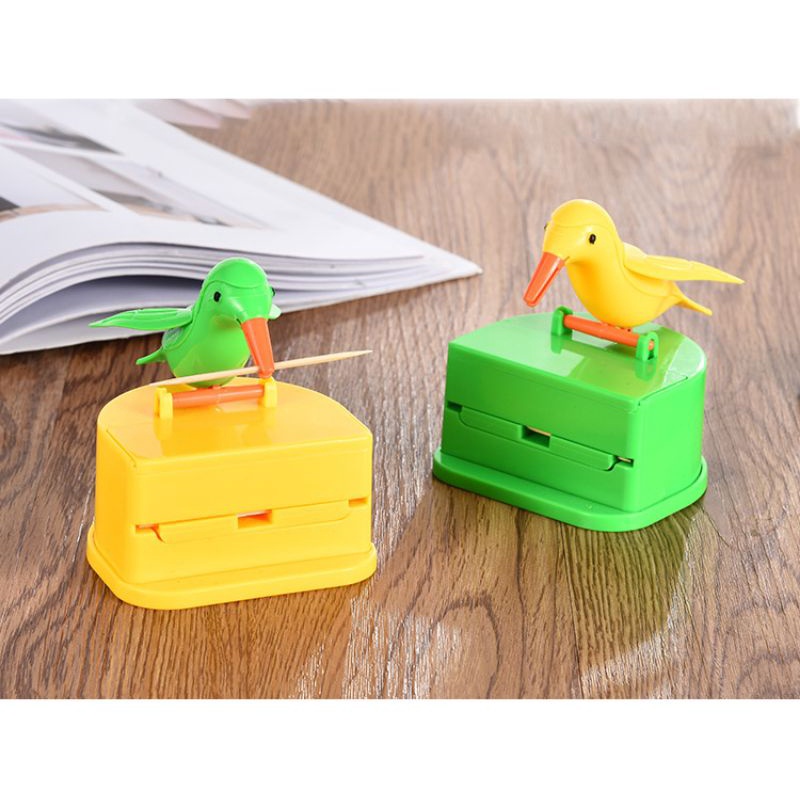 Chim mổ tăm tự động, chim gõ kiến mổ tăm,hũ tăm chim gõ kiến