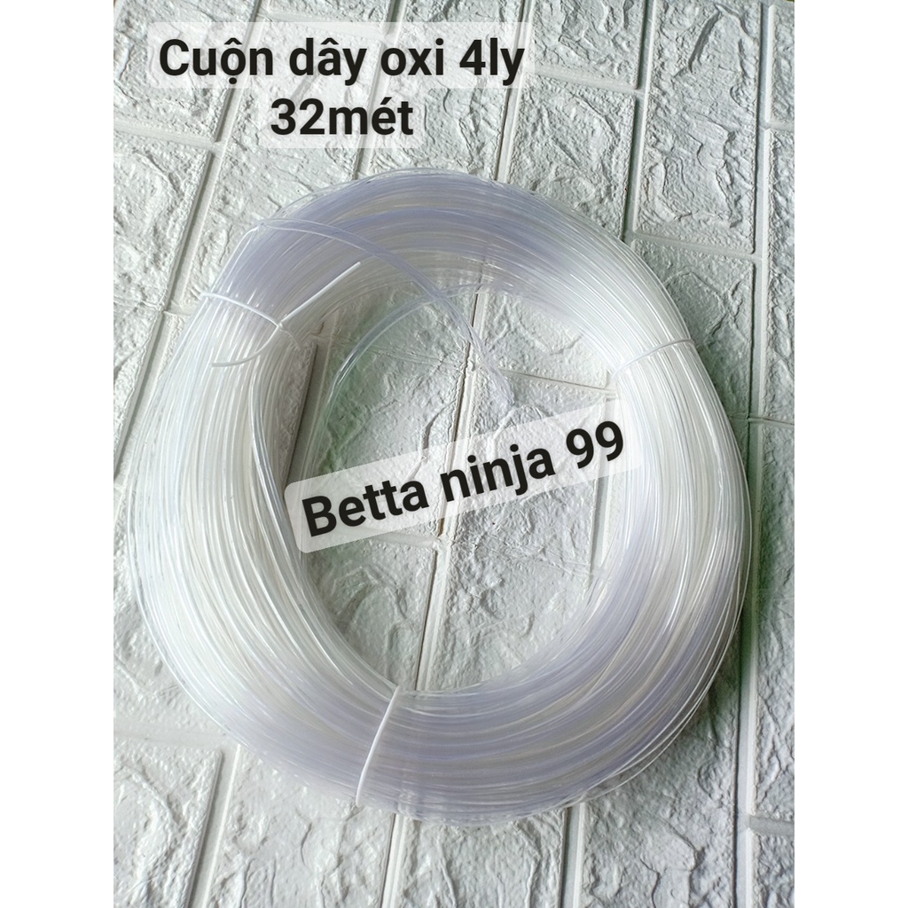 CUỘN DÂY OXI 4 LI 32MÉT DÀNH CHO MÁY SỦI SỤC KHÍ HỒ CÁ