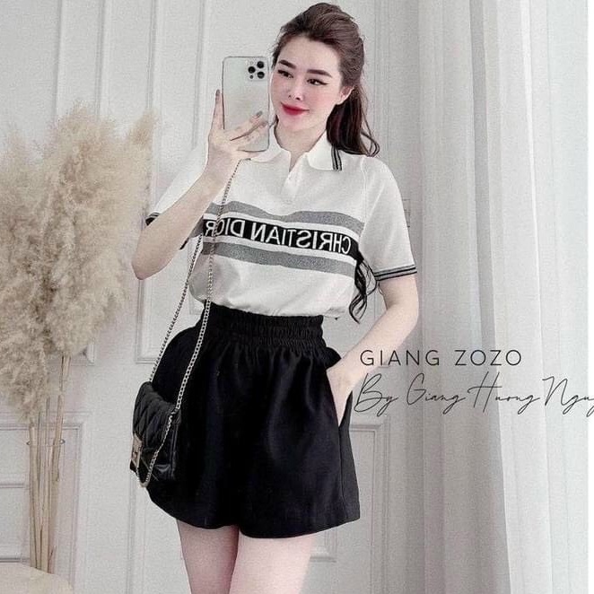 Áo len montoghi cổ bẻ chữ Dior sang sịn