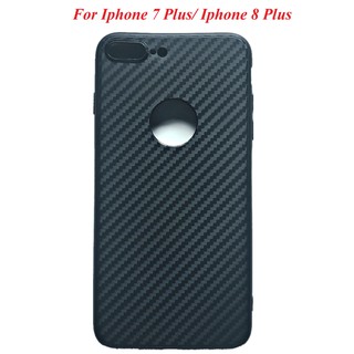 Ốp Silicon Vân Carbon Cho iPhone 7 Plus/ 8 Plus