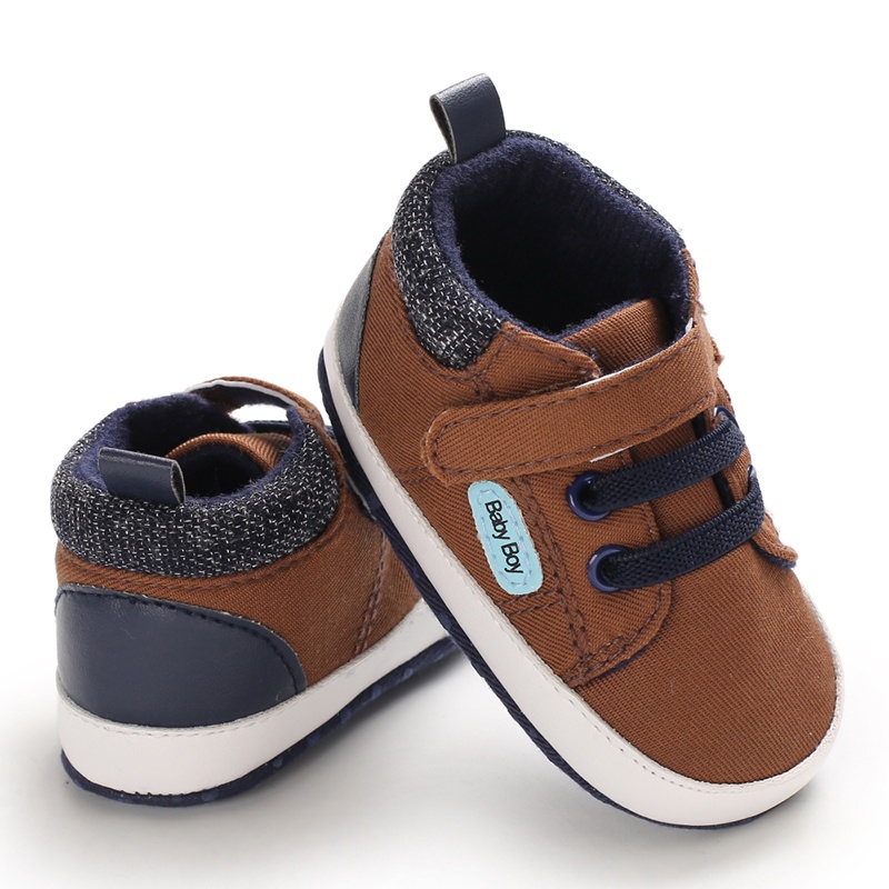 Đôi Giày Vải Canvas Phối Cotton Đáng Yêu Cho Bé Trai Walker