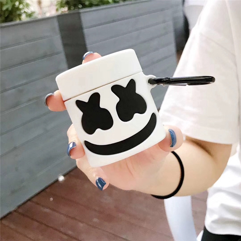 High Quality Popular New Drop Protection AirPods 1 2 Case Music DJ Marshmello Head Cover Silicone Cover