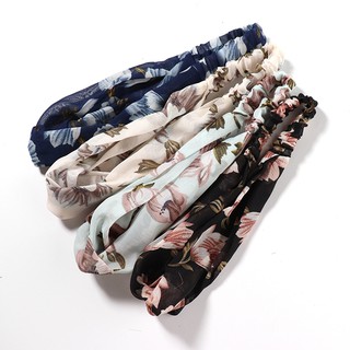 Băng Đô Turban Hoa Lụa Mềm Mại (Bờm Tóc Vải Voan Lụa Loại Xịn) !