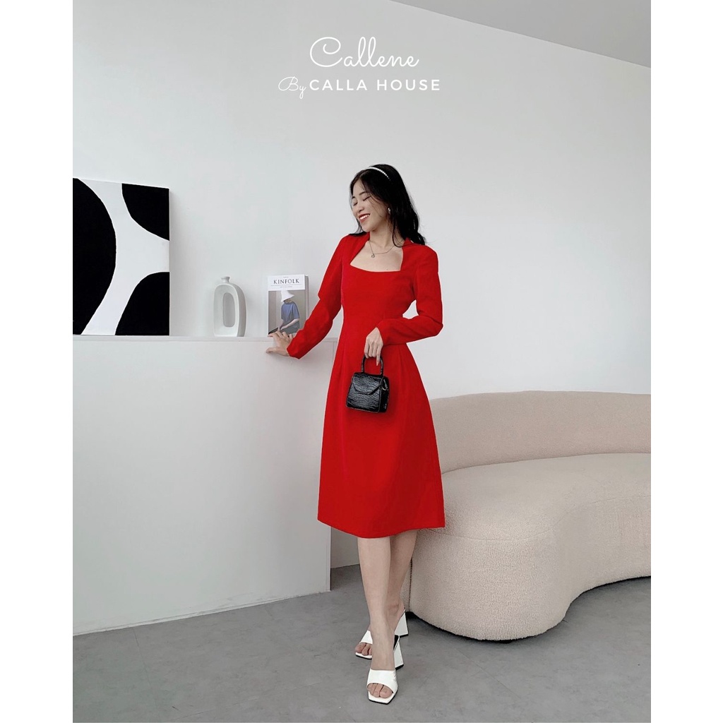 Đầm dự tiệc đắp cổ tay dài Callene (CC278)