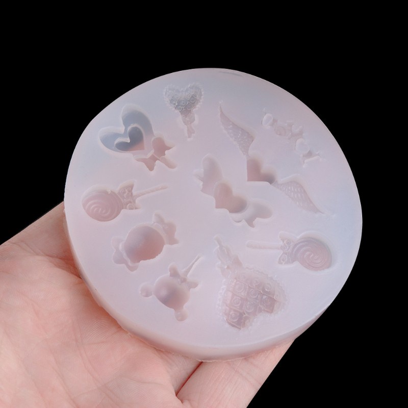 Khuôn silicone tạo hình kẹo mút trang trí bánh dễ thương