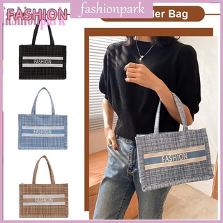 (Fas) Women Fashion Letters Pattern Handbag Cloth Printed Ladies Underarm Bag