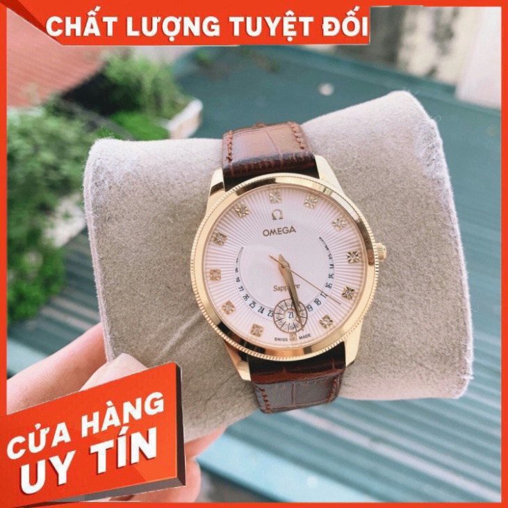Đồng Hồ Nam 0mega Sapphire OM032 case 38mm Máy Pin Nhật Chống Xước Tuyệt Đối