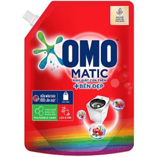 Nước giặt OMO Matic Cửa Trên Bền Đẹp Túi 2,2kg (mầu đỏ)