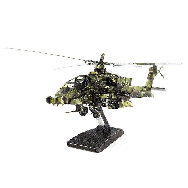 Đồ chơi lắp ghép Mô hình Kim loại Máy bay trực thăng AH64 Apache