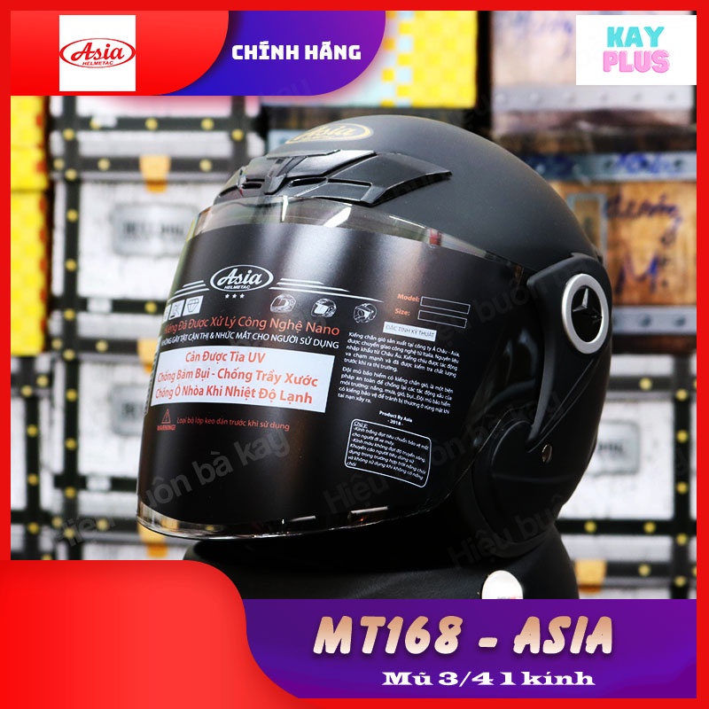 Mũ bảo hiểm 3/4 1 kính Asia MT168