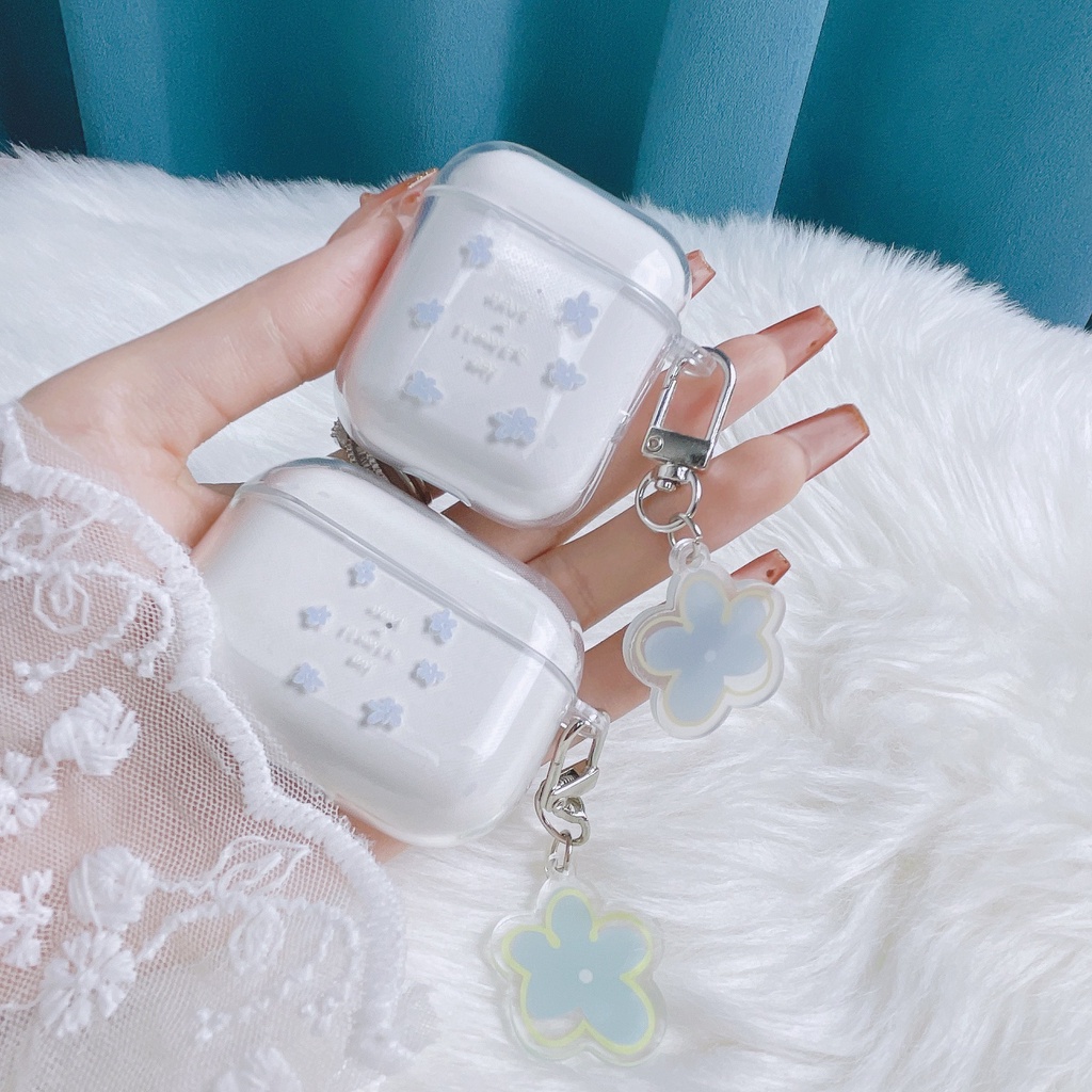 Ốp Hộp Đựng Tai Nghe Nhét Tai Silicon Hình Hoa Cho AirPods 1/2 Pro