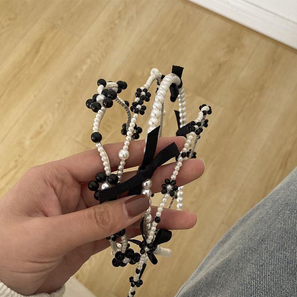 Băng Đô Cài Tóc Đính Nơ Họa Tiết Hoa Thời Trang Hàn Quốc Xinh Xắn WMES15H