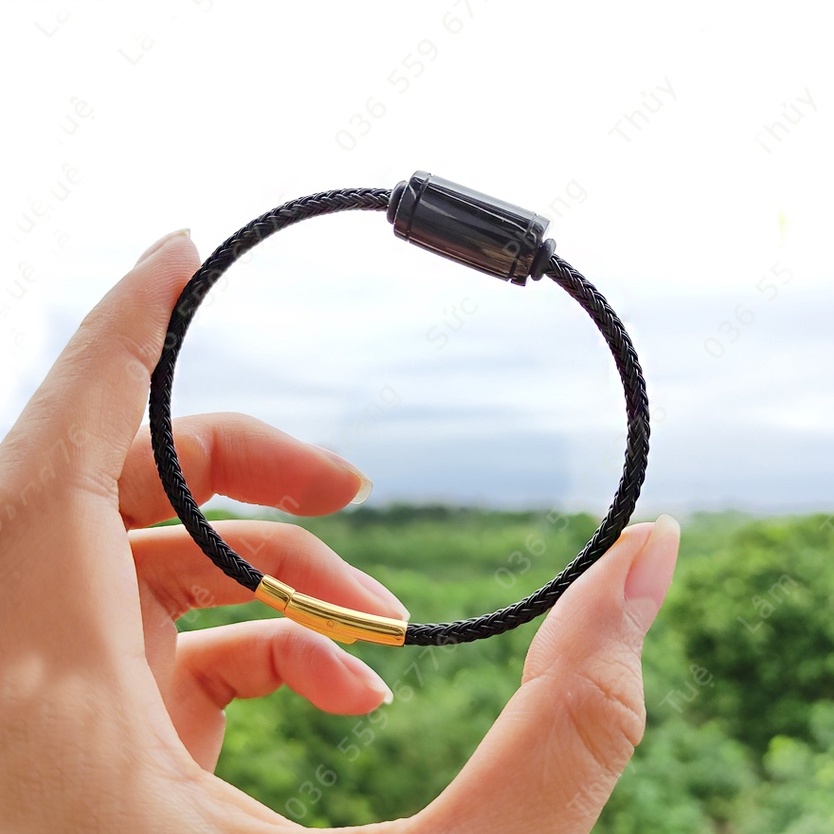 Vòng tay lu thống thach anh đen dáng đốt trúc, hợp mệnh thủy, mệnh mộc, chiêu tài hút lộc - Tuệ Lâm