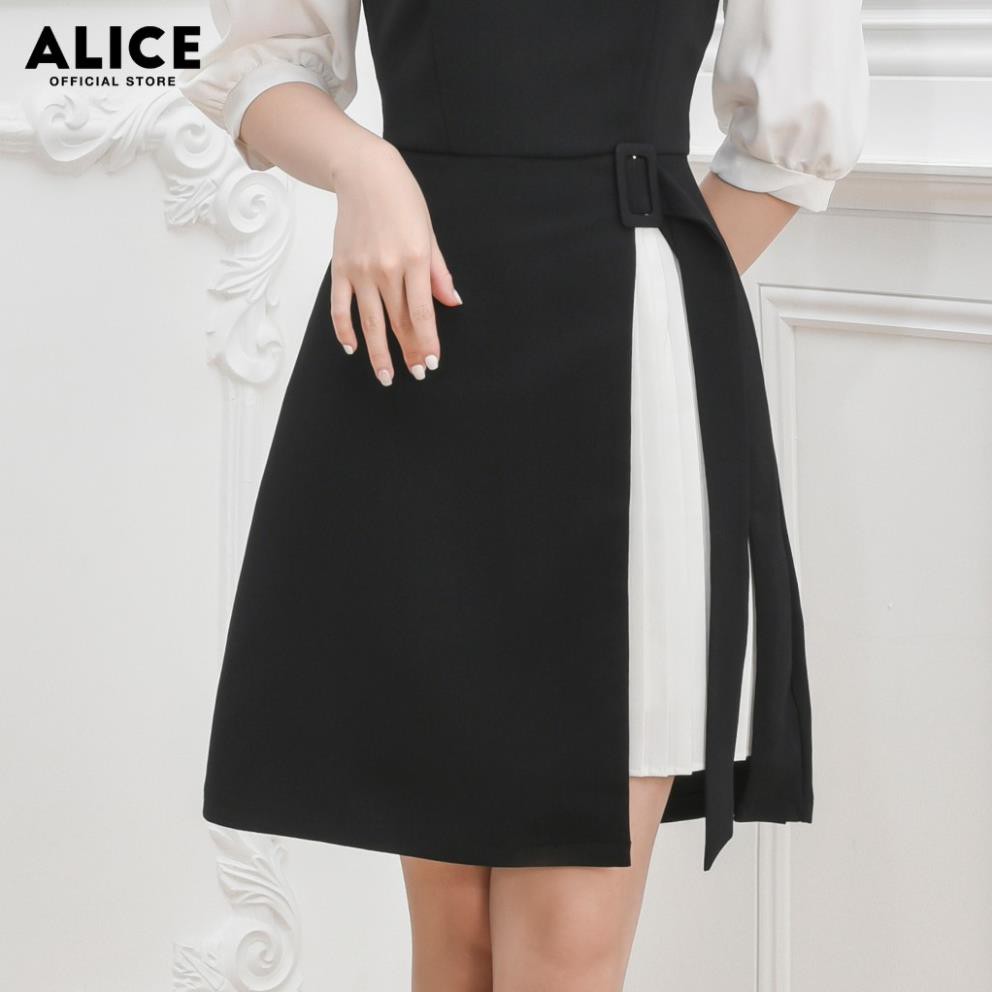 Đầm Suông Công Sở Nữ Đẹp ALICE Thiết Kế Cổ Sơ Mi Chân Váy Phối Dập Ly Sang Trọng, Thanh Lịch V691  ྆