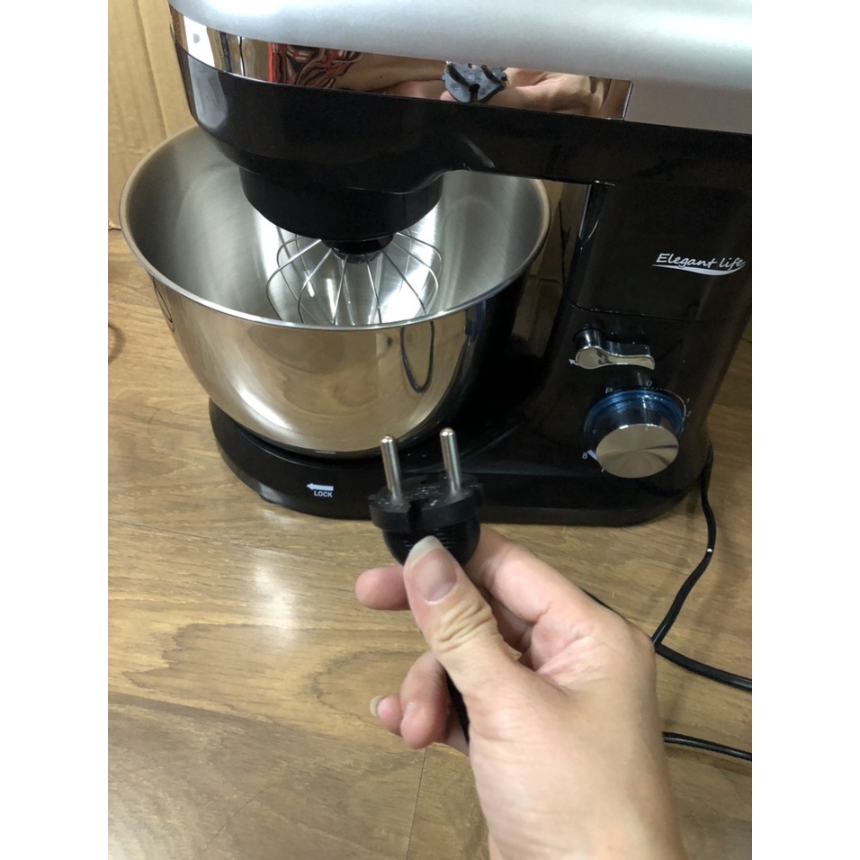 Máy  nhào bột Elegant Life 4.5L 1000W SM-1510N - Hàng chính  hãng - Trộn salad, làm chả giò, trà  bông..
