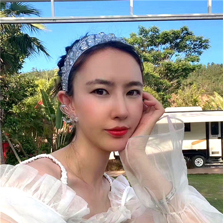 Cài Tóc Haimeikang Trong Suốt Họa Tiết Quả Dứa Xinh Xắn Thời Trang Cho Nữ