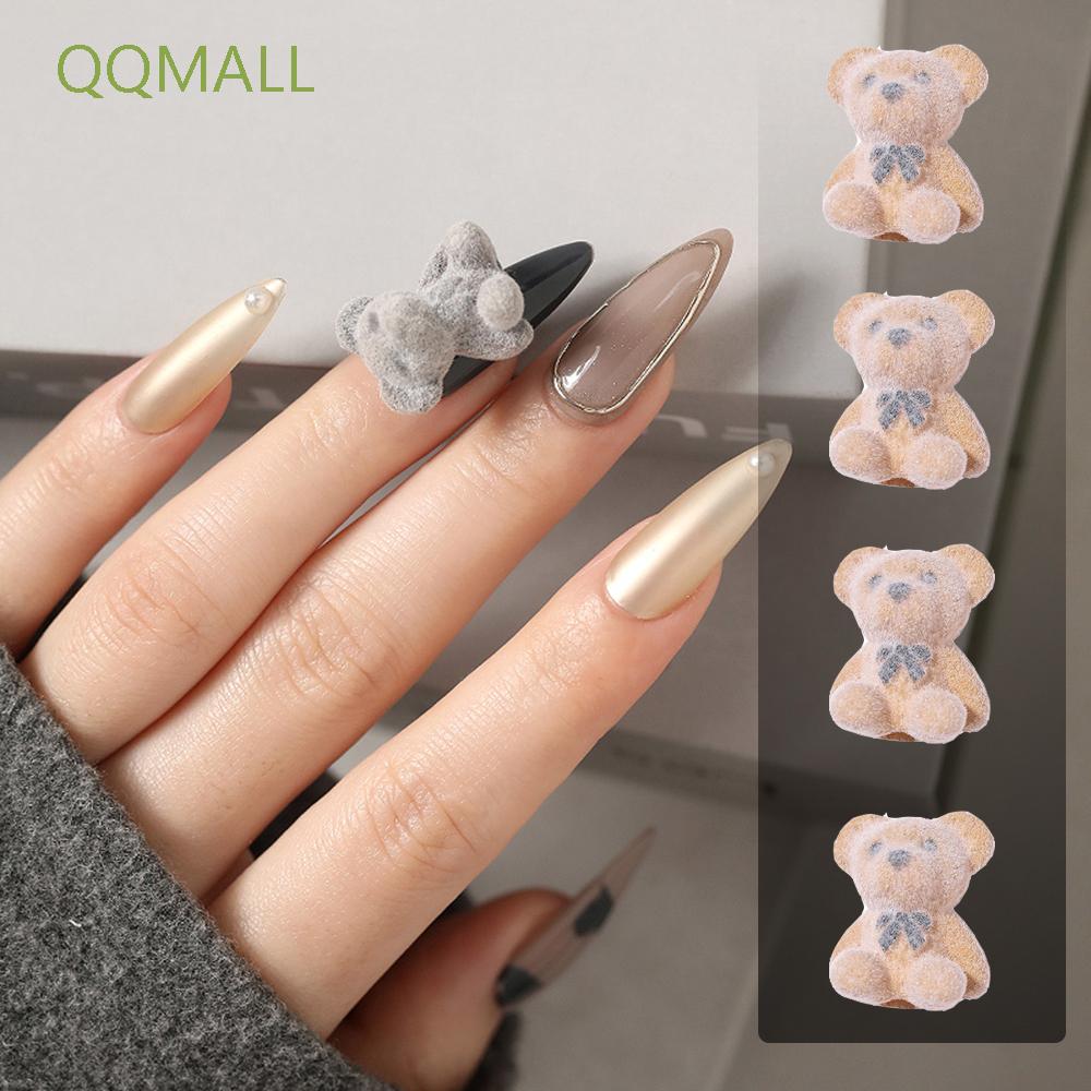 Gấu Lông Nhung Phụ Kiện Trang Trí Móng Tay 3d Thời Trang