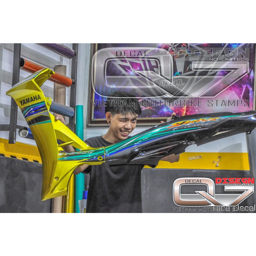 Tem Rời Sirius 110 vàng đen