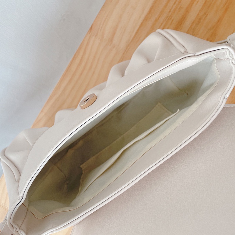 Túi đeo chéo hình đám mây màu trơn thời trang Hàn Quốc cho nữ