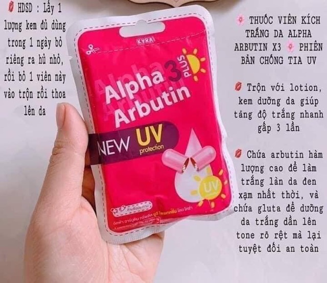 KÍCH TRẮNG ALPHA ARBUTIN THÁI LAN
