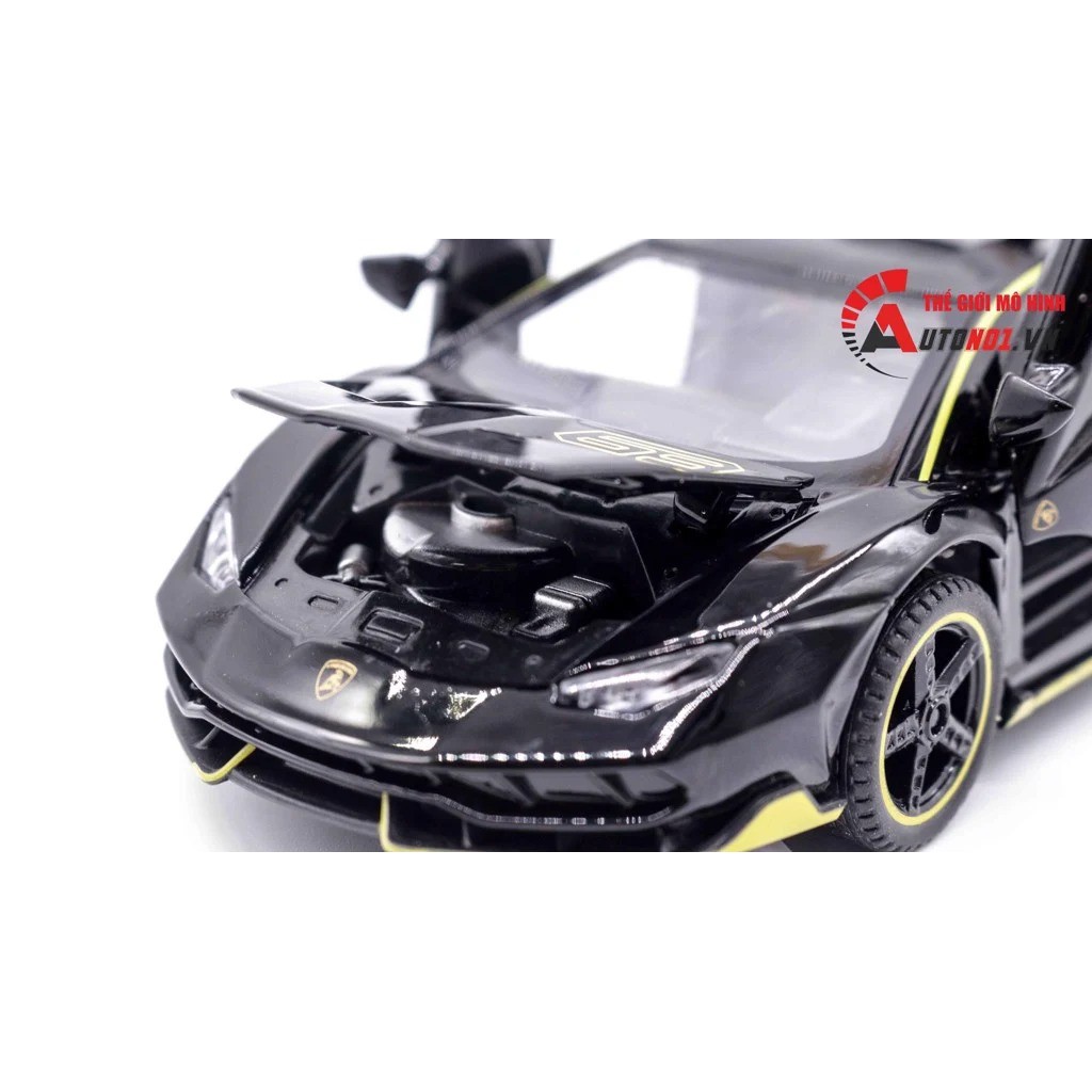 MÔ HÌNH LAMBORGHINI CENTENARIO LP770-4 NO.63 BLACK 1:32 DOUBLE HORSES 7423