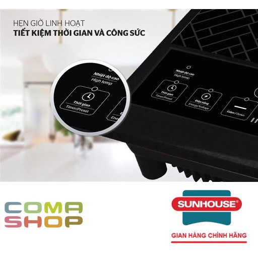 SHD6011 - BẾP HỒNG NGOẠI CƠ SUNHOUSE [TẶNG VĨ NƯỚNG] – BẢO HÀNH CHÍNH HÃNG 12 THÁNG