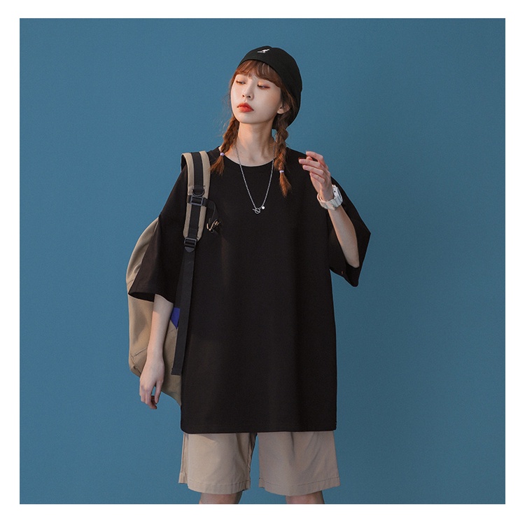 Áo Thun Trơn Đen ️ Basic ️ Tay Lỡ Nam Nữ Form Rộng UNISEX Ulzzang