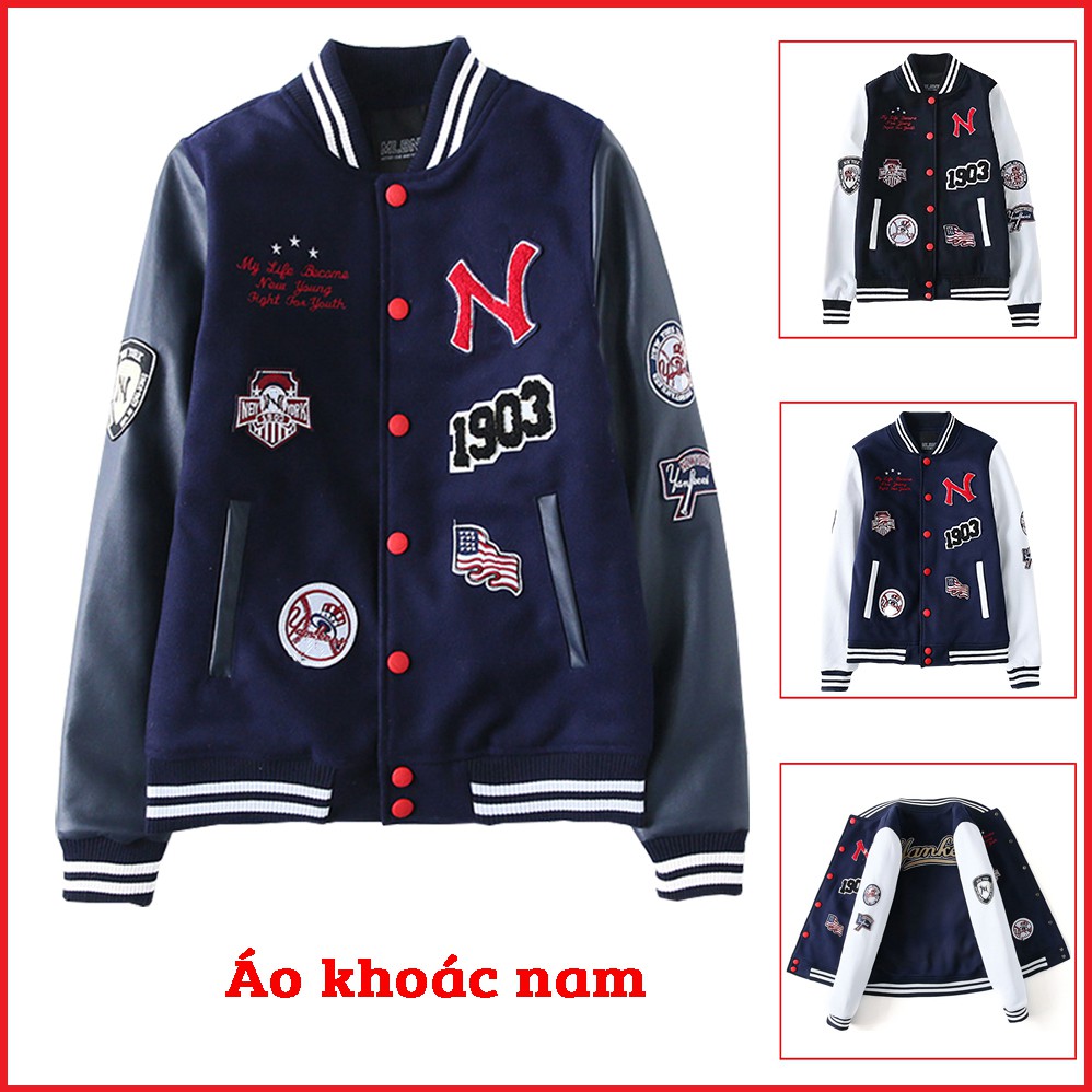 Áo Khoác Nhẹ Bomber Khóa Kéo Phối Họa Tiết Hai Mặt Trẻ Trung AO KHOAC NAM 9000034