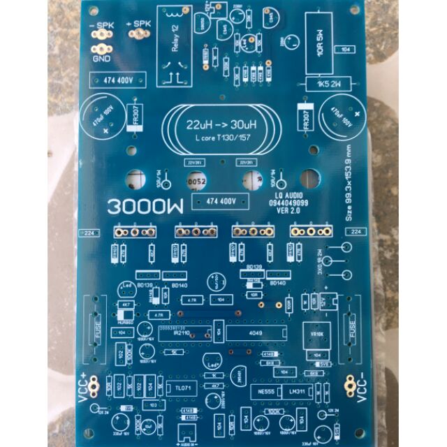 PCB Mạch Âm Thanh Class D 3000W